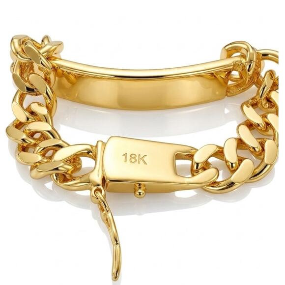 & Other Stories Jewelry - 18k Stamped 10MM Gold Plated 20CM  High Quality Bracelet